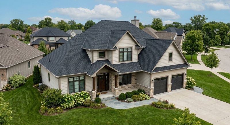 Asphalt shingle roof on a residential home in San Antonio, TX