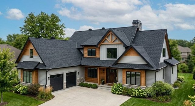 Homeowner documenting asphalt shingle damage