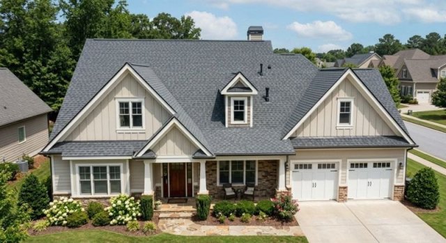 Homeowner documenting asphalt shingle damage