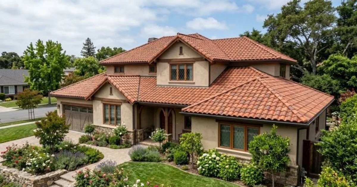 Tile roof on a residential home in San Antonio, TX